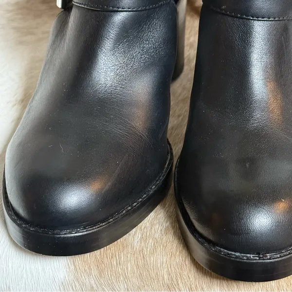 Dolce Vita Buckle Black Leather Biker Bootie Size 8 A22‎ - Image 5