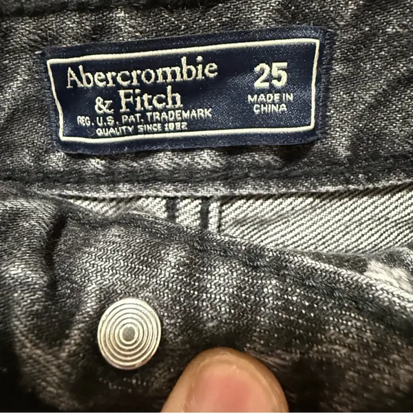Abercrombie Embroidered Denim Mini Skirt Y2K Boho‎ Distressed Floral - Image 5