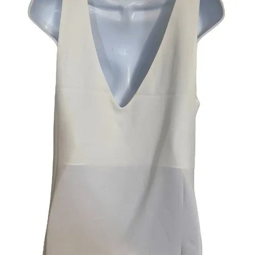 BELLE & BLOOM Feel For You White V-Neck Tie‎ Shoulder Sleeveless Top NWT $90 XS - Image 5