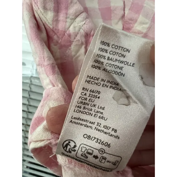 Free People Leilani Gingham‎ strapless Top Size L - Image 8