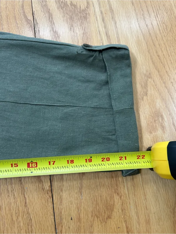 Eddie Bauer Womens Small Capri Cargo Pants Olive Green‎ Linen Blend Roll Cuff - Image 10