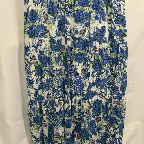 Hailey & Co Women's Plus Size‎ 3X Blue Floral Smocked Tie-Strap Maxi Dress - Image 5