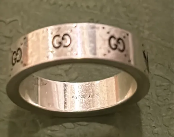 Gucci x Adidas Engraved Interlocking G Ring Ag 925 - Image 4