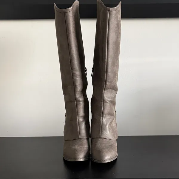 Brown Faux Cowgirl‎ Boots - Image 2