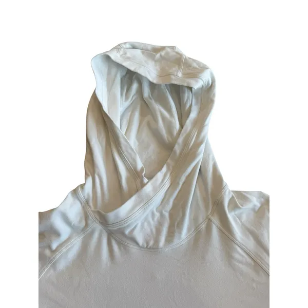 Lululemon Starting Place Hoodie White Rulu Fleece Full Zip Jacket Womens Size 6 - Image 8