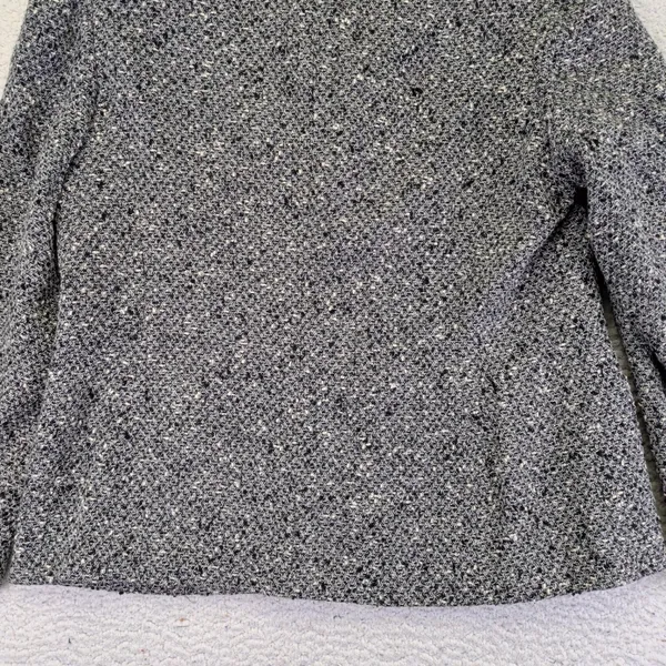 Vtg JONES WEAR Women's Blazer 14 Black White Tweed Collar Button‎ Front Jacket - Image 6