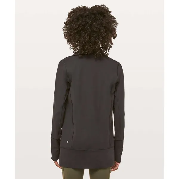 Lululemon In Stride Athletic Jacket thumbholes zipper zip black womens 4 - Image 5