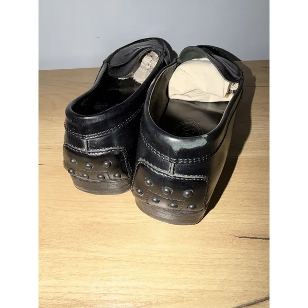 TOD'S Loafers Black Driving Moccasin Leather Women's Size 38 US 7.5 D - Image 4