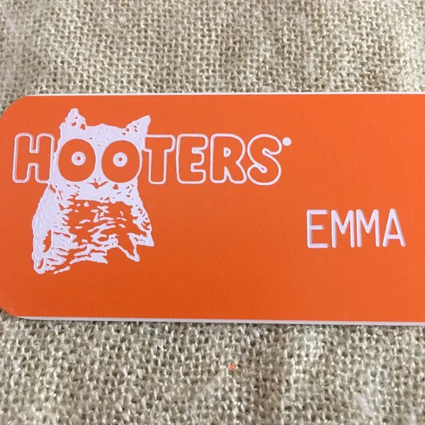 New Hooters Girl Uniform Name Tag “Emma”Halloween Costume Accessory - Image 2
