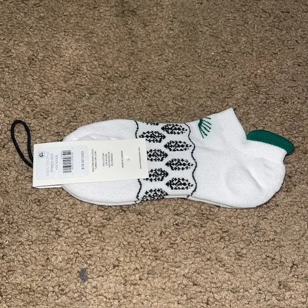 FP Movement Ankle Sock Patterned Knit‎ White Green One Size - Image 4