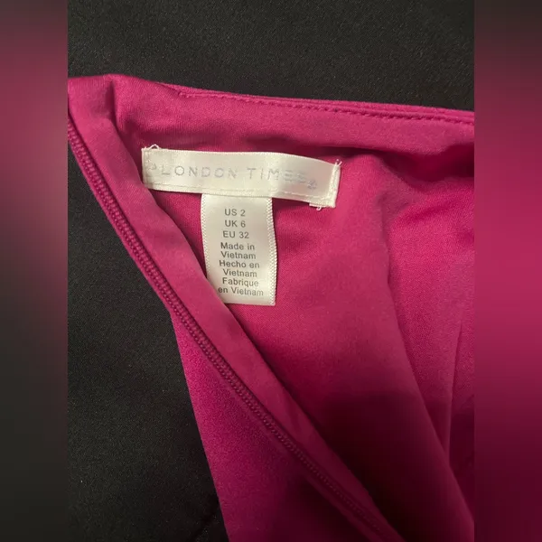 London Times Women’s Orchid Midi Dress Size 2 - Image 3