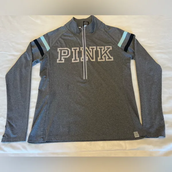 Victoria's Secret PINK Gray Pullover‎ Size Large - Image 5
