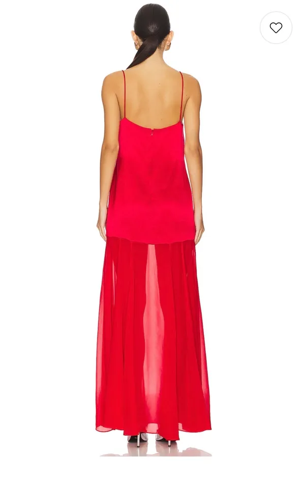 Shona Joy Moraya Dropped Waist Maxi Dress in Chilli - Image 3