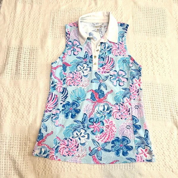 Lilly Pulitzer M UPF 50+ Luxletic Imara Polo top TB2 3653 - Image 7