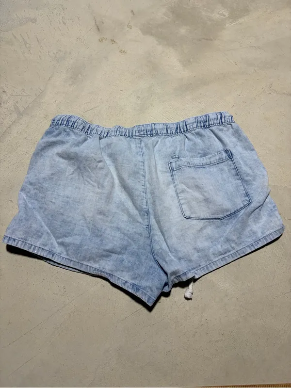 Aerie Light Blue Drawstring Women’s Shorts large - Image 10