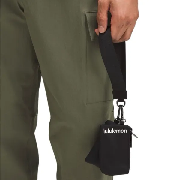 Lululemon Dual Pouch Wristlet Black Gunmetal White - Image 9