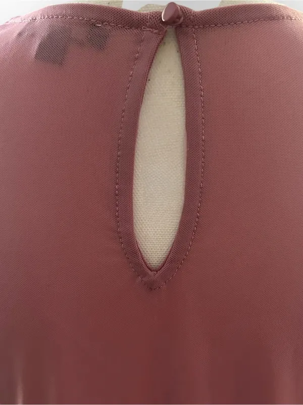 iris Rose Pink Floral Appliqué Scoop Neck Bodysuit - Image 6