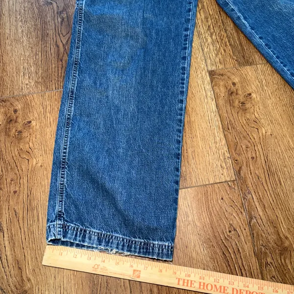90s Canyon River Blues Carpenter Jeans Wide Leg Medium Wash Blue Denim 28x30 vtg - Image 7