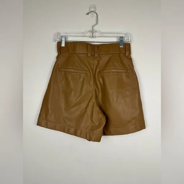 Abercrombie & Fitch Leather High Rise Tailored Shorts Women’s Sz‎ S - Image 5
