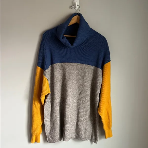 Free People Softly Structured Color Block Sweater Large - Image 2