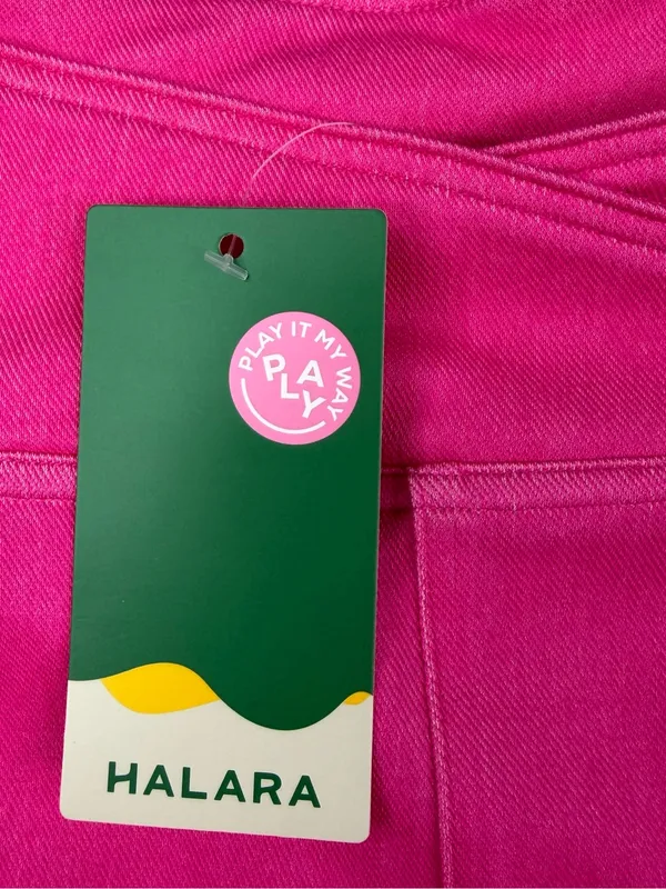 Halara Crossover High Rise Super Flare Leggings Hot Pink XS Petite NWT - Image 5