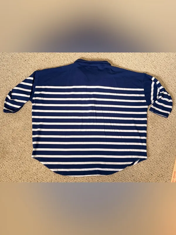 Vineyard‎ Vines XL Striped Deluxe Tee 3/4 Sleeve Modal Cotton Top Coastal Preppy - Image 4