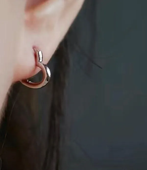 Heart Shaped Hoop Earrings - Image 3