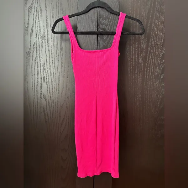 Lulu’s Hot Pink Ribbed Knit Mini Dress - Image 7