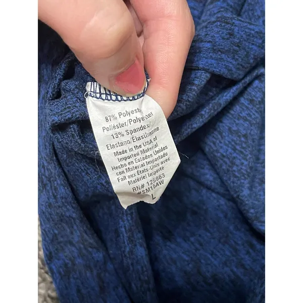 Beyond Yoga heathered blue athletic Carefree Cut-Out tank top L - Image 3