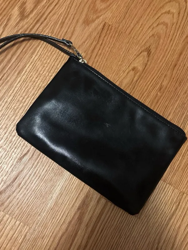 Victoria's Secret Black Sequin Wristlet with Pink & Silver Accents - Image 3