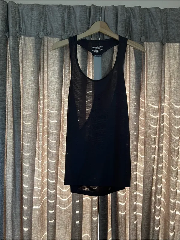 Marika Grey Dipped Back Racerback Athletic Tank Top Size Small - Image 2