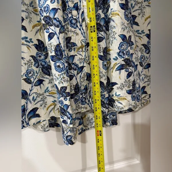 NWT Tuckernuck Lena Midi Dress Size 6 Blue White Floral Belted - Image 11