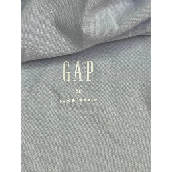 GAP Boatneck Open Back T-Shirt Serene Blue Scoop Back Short Sleeve Top XL - Image 8