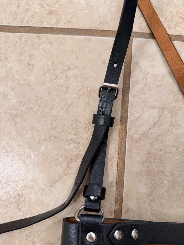 Dolls Kill Faux Leather Harness Belt / Double Buckle Waist Belt - Image 3