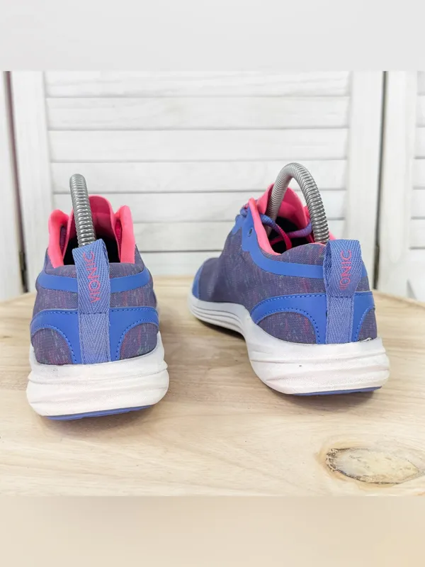 Vionic Agile Fyn Mesh Lace Up Low Top Sneakers Blue Pink Space Dye Size 8 335FYN - Image 6