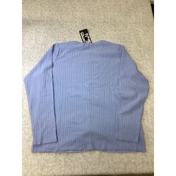 Future Collective Light Blue Ribbed Button Down Cardigan Sweater 2X‎ New - Image 5