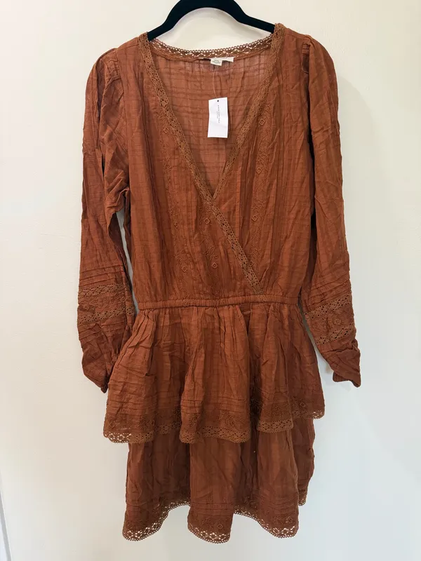Nwt American Eagle Bohemian Tiered Western Dress - Image 3