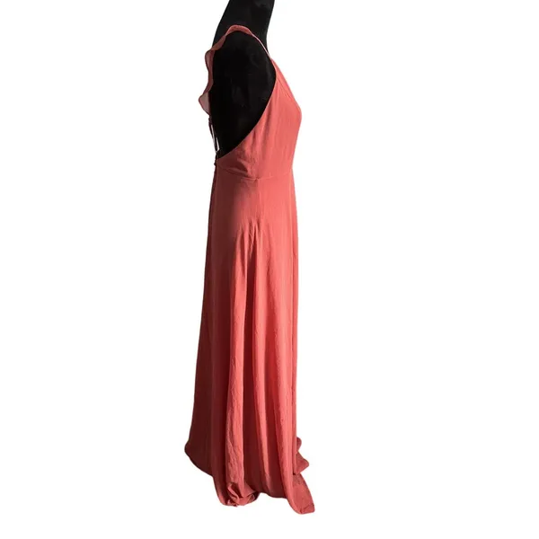 Lulu’s Meteoric Rise Maxi Dress Size Medium Button Detail Back Rusty Rose - Image 3