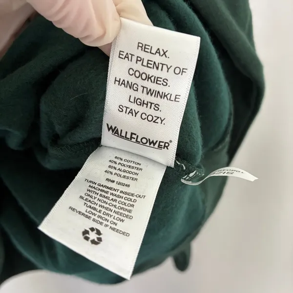 Wallflower Green Christmas Sweatshirt Bad Elf Pullover Gift NWT Juniors XS - Image 7