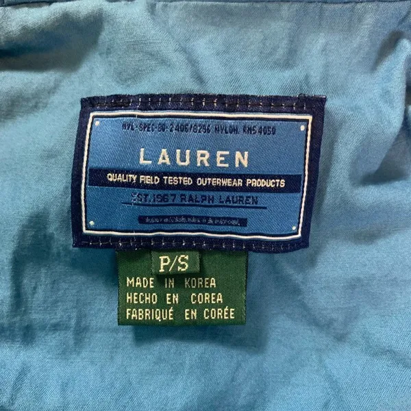 Lauren Woman’s Blue Pocket Rain Jacket Sz P/S - Image 6