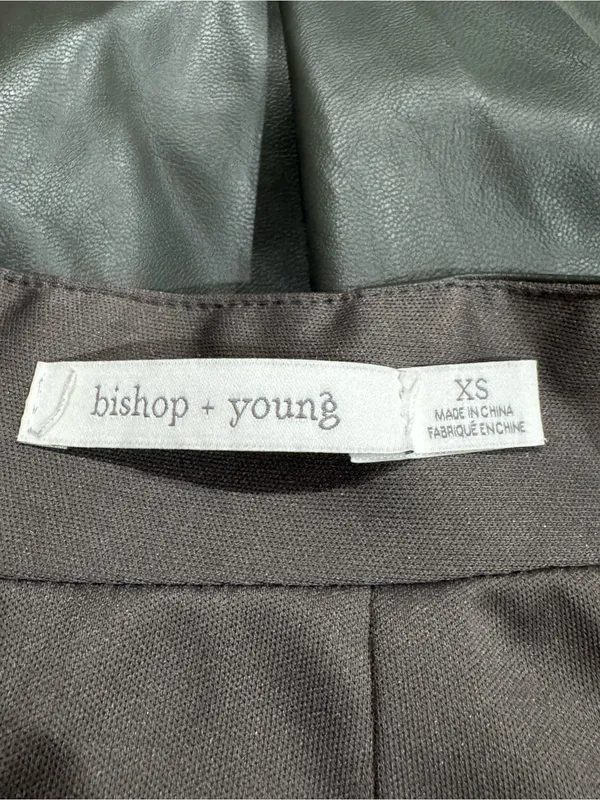 Anthropologie Bishop + Young Grey Faux Leather Mini Skirt Women’s XS - Image 2