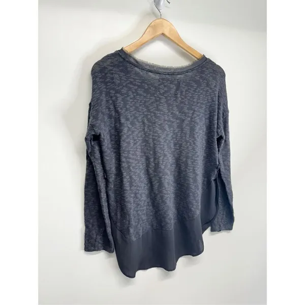 Anthropologie Dellata Nubby CircleLight Sweater Charcoal Gray Women‎ Size Small - Image 4