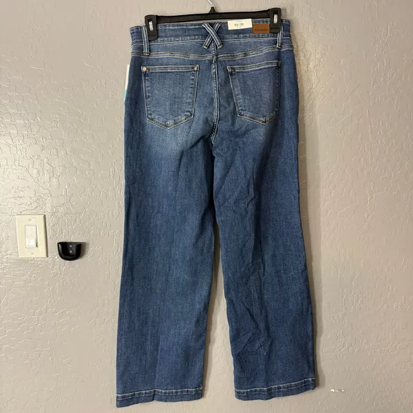 Judy Blue Baylor High Rise Button Detail Wide Leg Jean, Indigo, 13/31 - Image 2