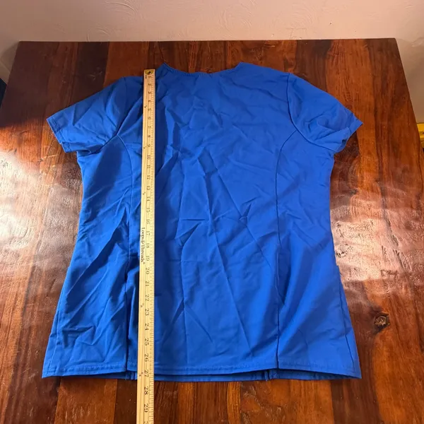 Dickies Xtreme Stretch Royal Blue V-Neck Scrub Top XL 82851 Womens - Image 5