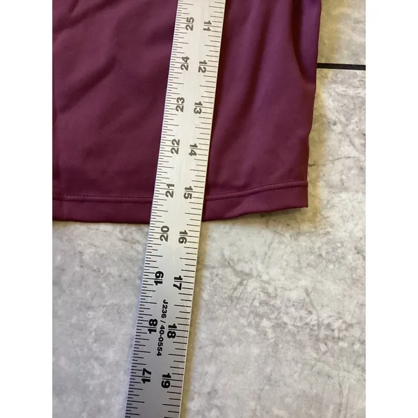 Halara NWOT Burgundy Cutout Double Layer Crop Top Short Sleeve Athletic Small - Image 4