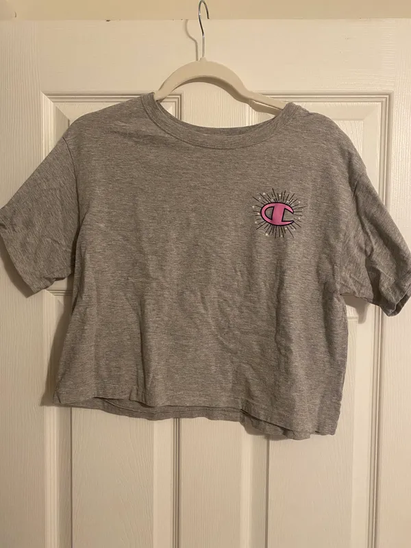 Champion Grey Cropped  Tee - Image 3