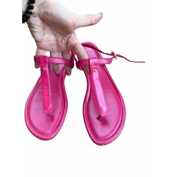 Cole Haan patent sandal Boardwalk Thong Electra pink raspberry Summer Flip Flop - Image 7