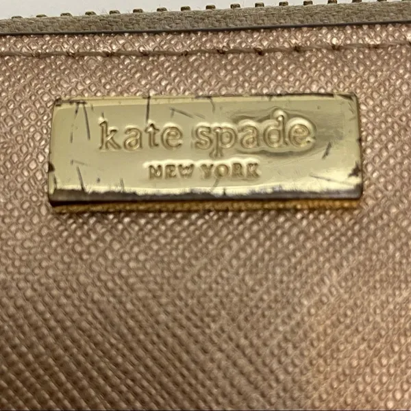 Kate Spade Leather Rose Gold Accordion Wallet - Image 3