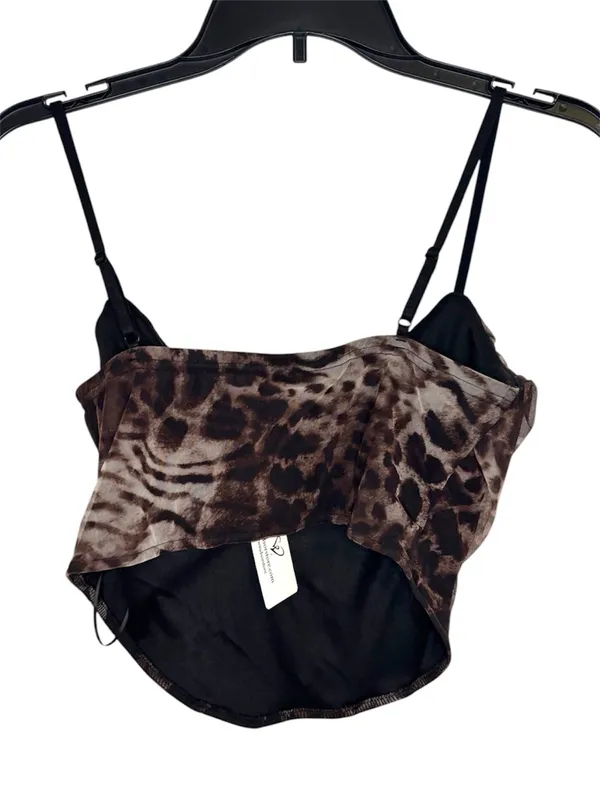 Windsor Brown Animal Print Draped Corset Style Top Size Medium NWT - Image 2