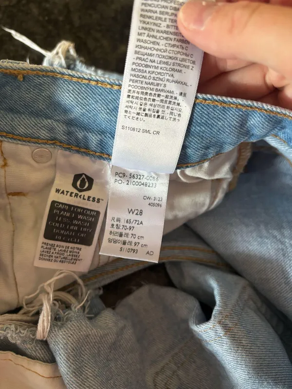 Levi’s 501 High-Rise Denim Shorts Distressed - Image 5
